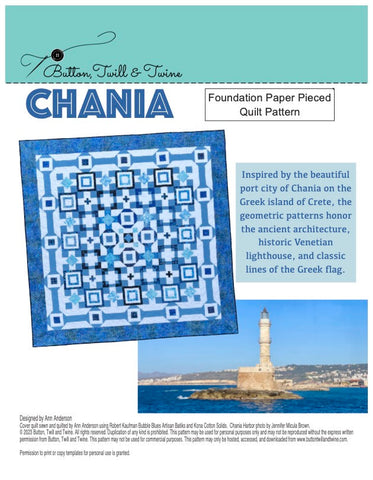 Chania Quilt Pattern - Wholesale
