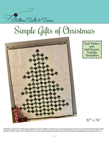 Simple Gifts of Christmas Quilt Pattern